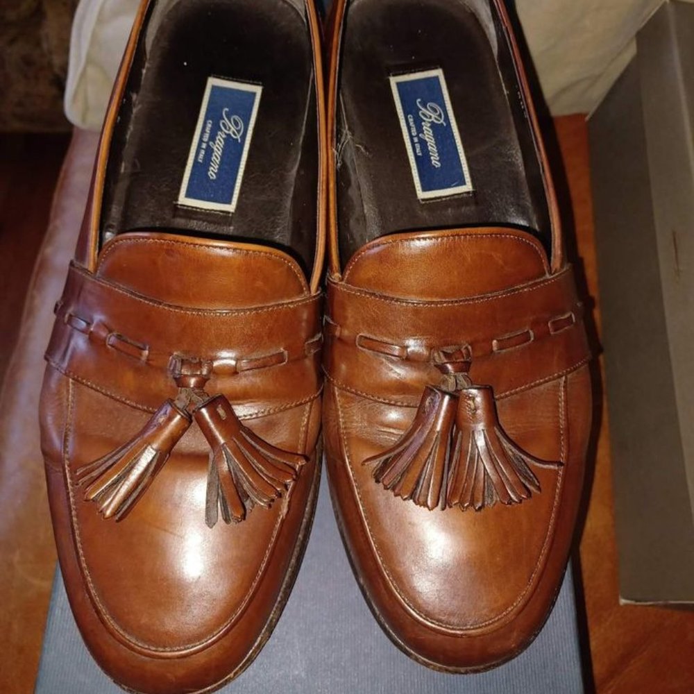 Bragano Brown leather dress Size 10
